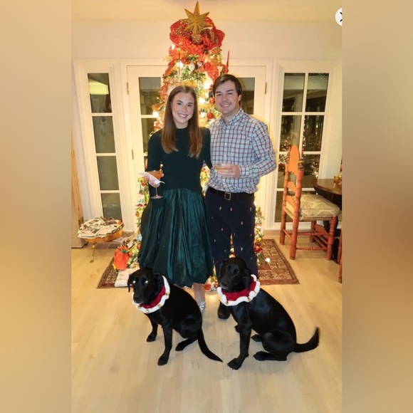 Elegant Dark Green Long Sleeve Dress - Picture 6 of 11